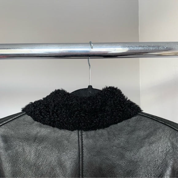 Skin deep Lambskin Leather Black Moto Jacket Size M - Picture 8 of 9